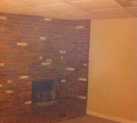 Basement fireplace