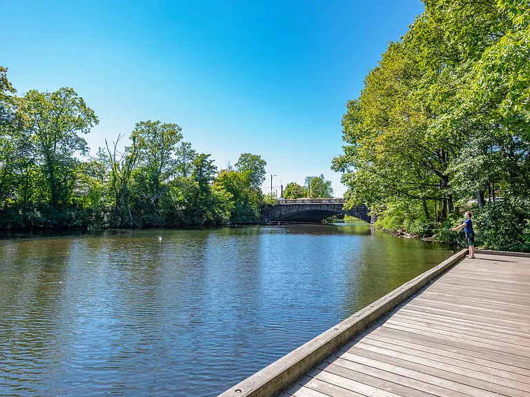 Across the street from the Charles River Bike Path.