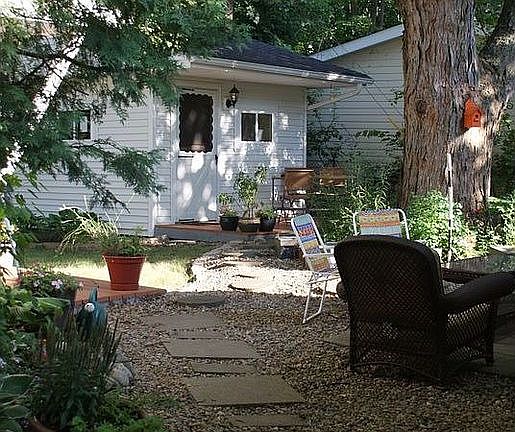 Entering Backyard - Native Michigan Woodland Gardens
