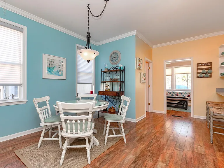 Enjoy a spacious dining area or pull up a barstool and sit at the kitchen counter.
