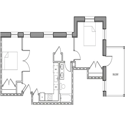 Floor plan One bedroom