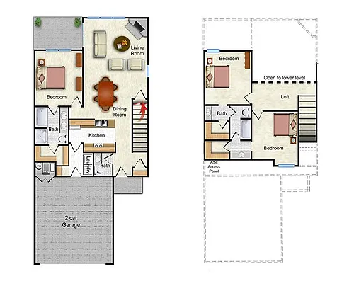 Floor plan The SIlver Leaf Townhome