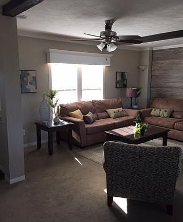 Decorative sheet rock upgrade to the home, taped, floated, and textured walls. 13oz carpet on the fl