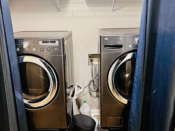 HE washer and dryer.