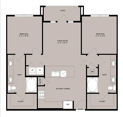 Floor plan B1-1093sf-B1.5
