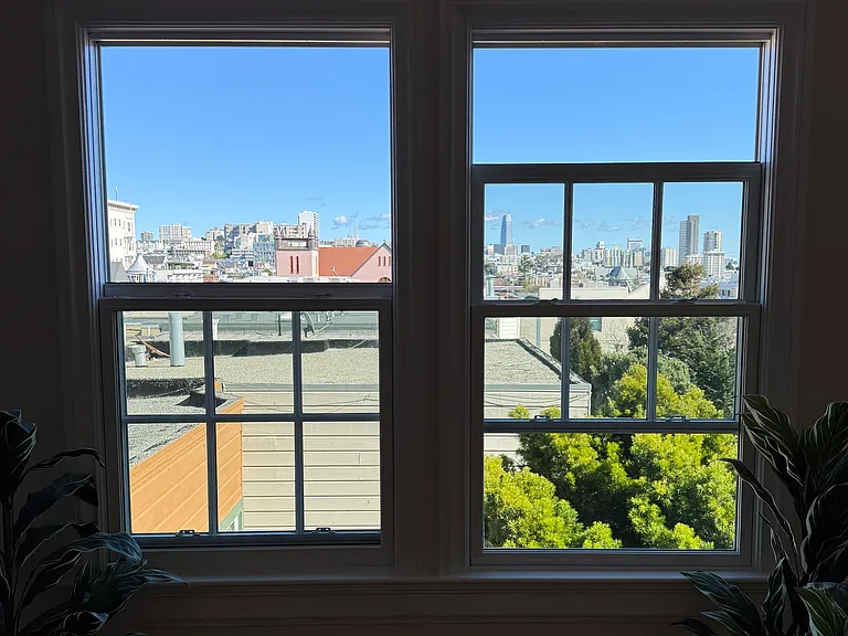 Windows open from top and bottom as seen in pic. Portable screens also available.