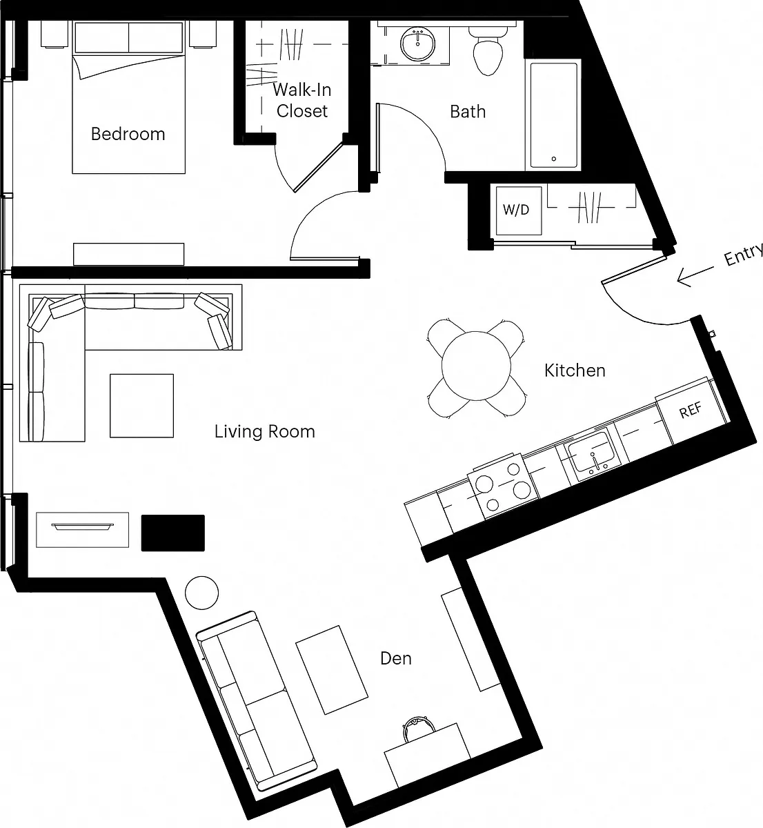 Floor plan One Bedroom 08