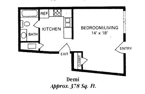 Floor plan Studio 378