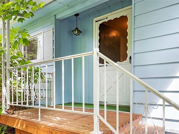 Enter home through covered front porch.