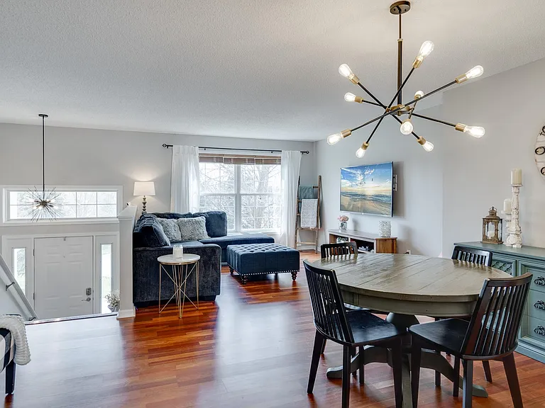 main floor living and dining room
