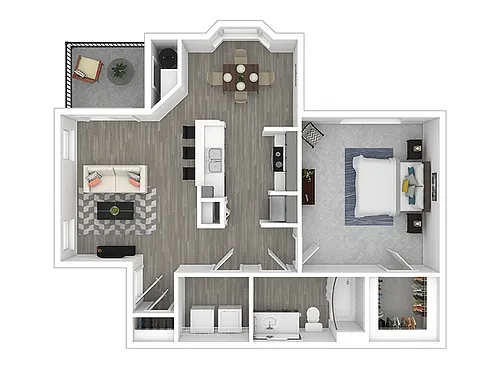 Floor plan 1x1b