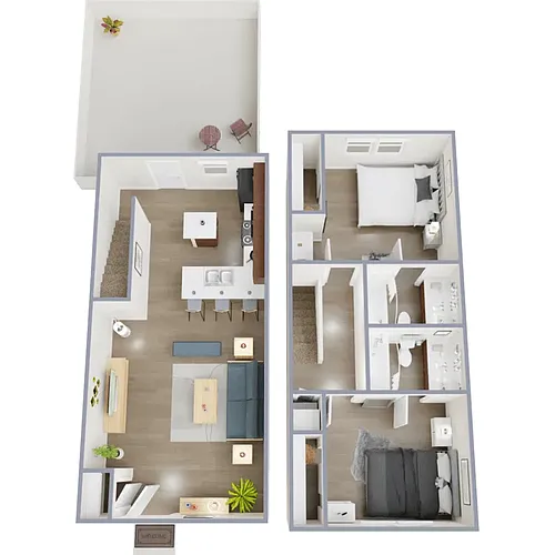 Floor plan 2 Bedroom 2 Bathroom