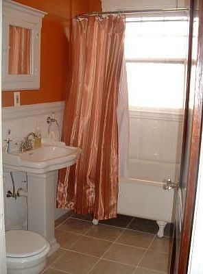 Marble floor, NEW SINK, CLAWFOOT TUB