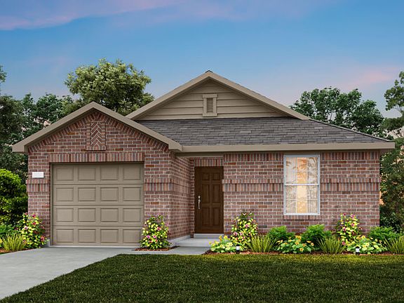 The Durant, a one-story home with 1-car garage, shown with home exterior LS101