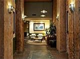 Sophisticated secure lobby with touches of history remaining.