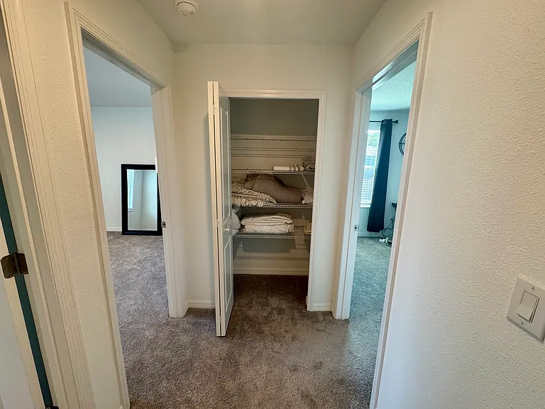 Upstairs hall closet