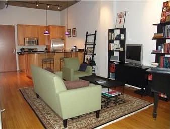 A staged living room