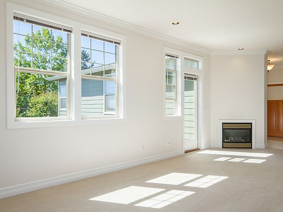 gas fireplace near entrance