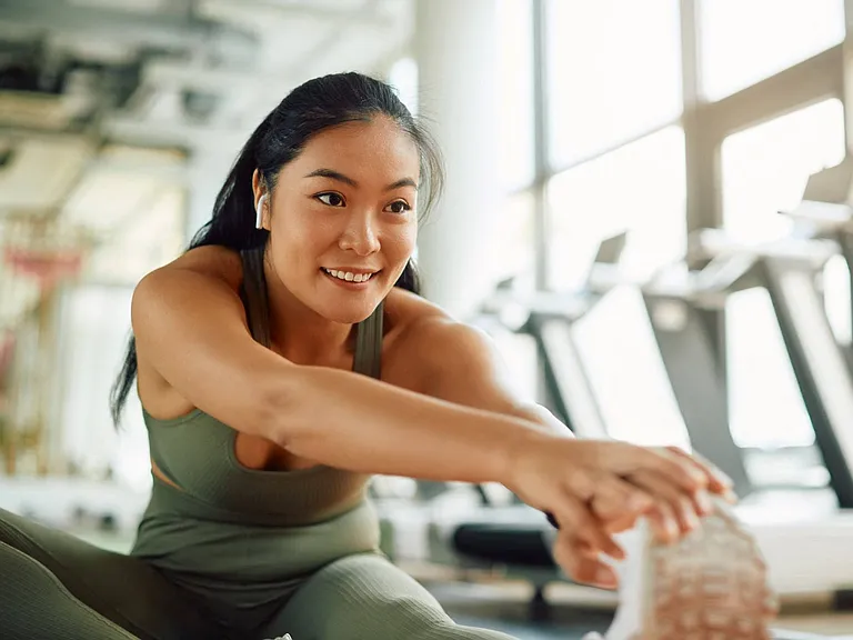 Fully equipped fitness center with cardio and weights.