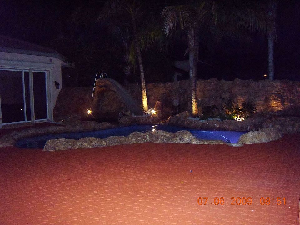 Beautiful courtyard at night