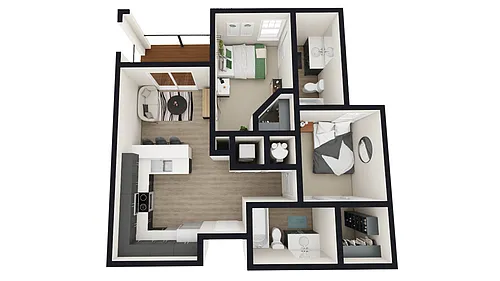 Floor plan B2 - 2X2