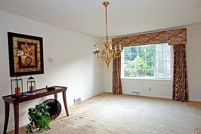 Dining room is quite large and has access to the sunroom