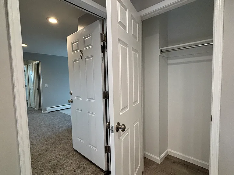 Upstairs lockable storage closet that belongs to this apartment.