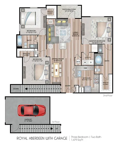 Floor plan Royal Aberdeen With Garage