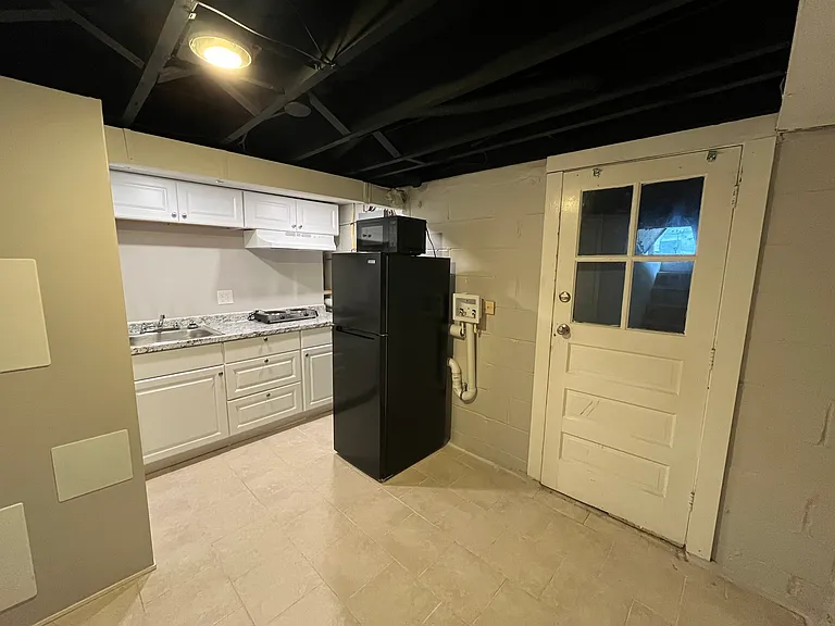 Studio kitchen and dining area