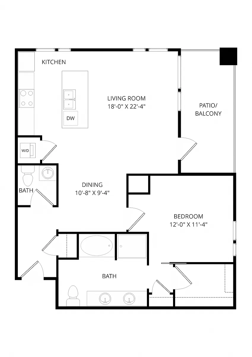 Floor plan B30 1X15