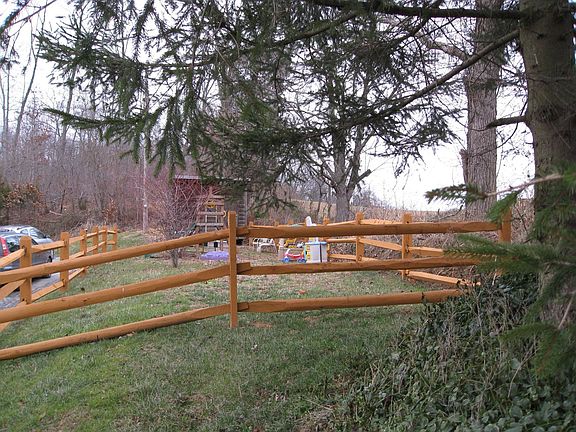 Fenced portion of yard