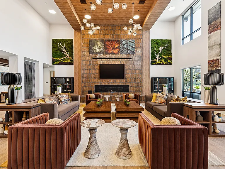 Cozy up by the fire in the clubroom