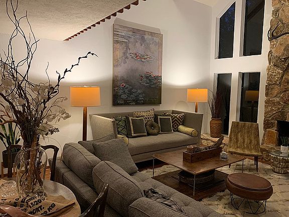 Cozy setting in living room.