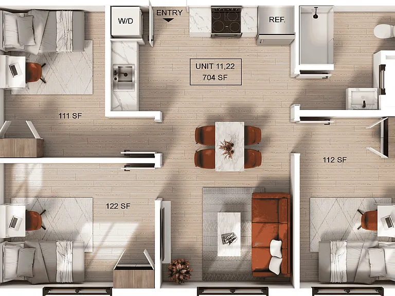 3 Bedroom | 1 Bathroom B Apartment 3 Bedroom | 1 Bathroom B Apartment
