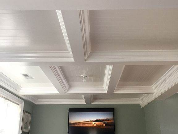 Crawford ceiling in living room