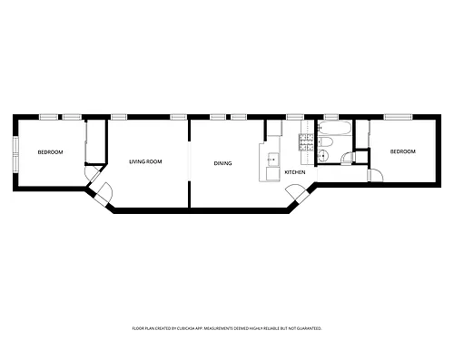 Floor plan Jared 2 Bedroom 1 Bath C