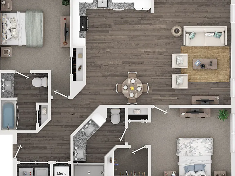 B2 floor plan Mira Crystal Lake