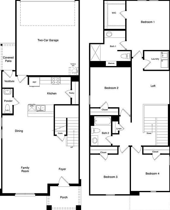 D.R. Horton''s Walnut floorplan - All Home and community information, including pricing, included features, terms, availability and amenities, are subject to change at any time without notice or obligation. All Drawings, pictures, photographs, video, square footages, floor plans, elevations, features, colors and sizes are approximate for illustration purposes only and will vary from the homes as built.