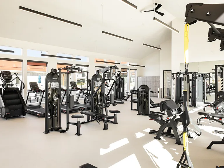 Expansive, state-of-the-art 24-hour fitness center.