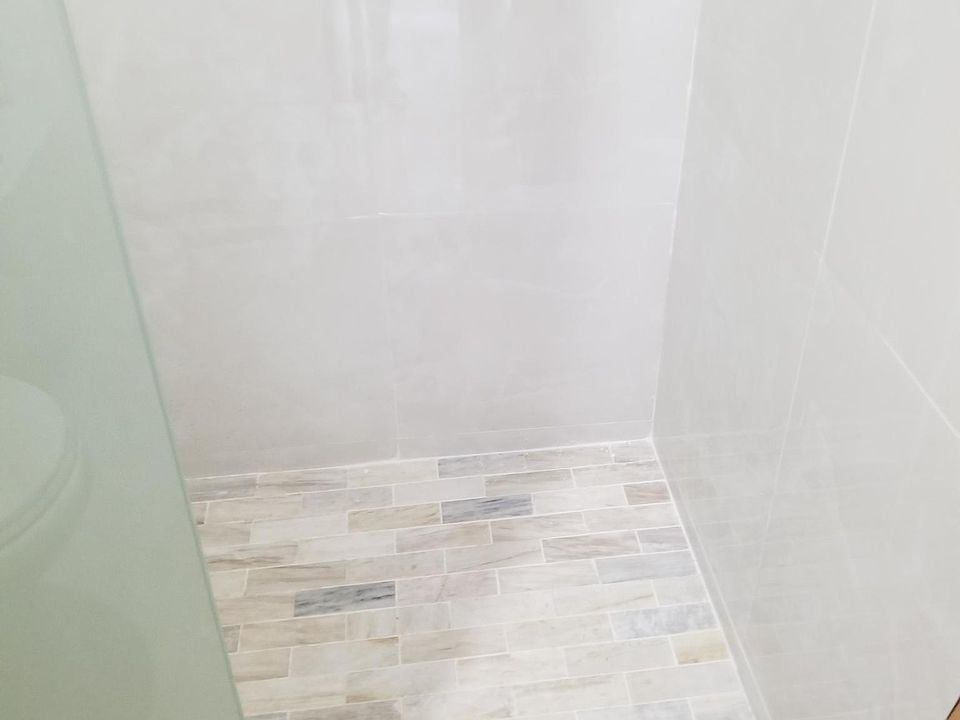 new shower with new tile