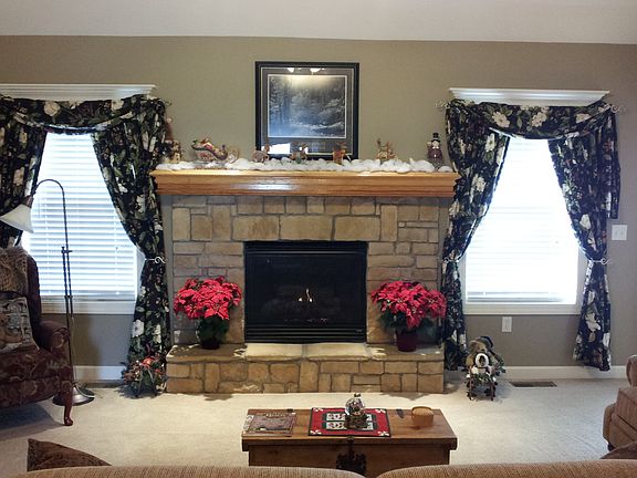 Upstairs gas fireplace
