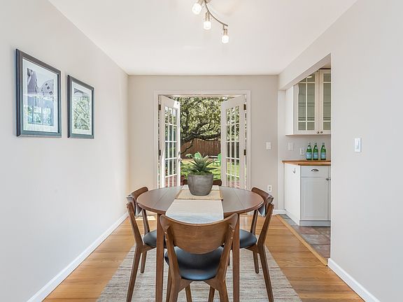 French doors to back yard