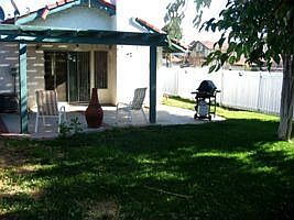 Back yard view of porch