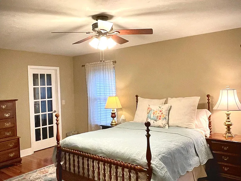 Master bedroom has two walk-in closets.