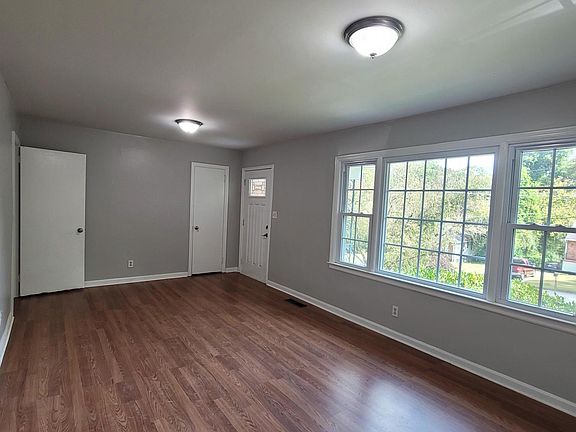 Living room with coat closet