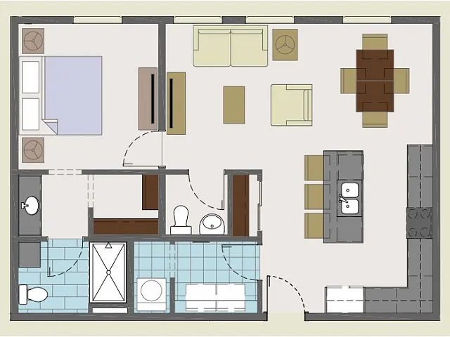Floor plan 203 / 303 / 403 / 503