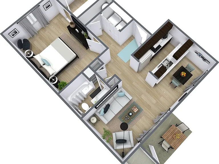 1-Bedroom Floor Plan