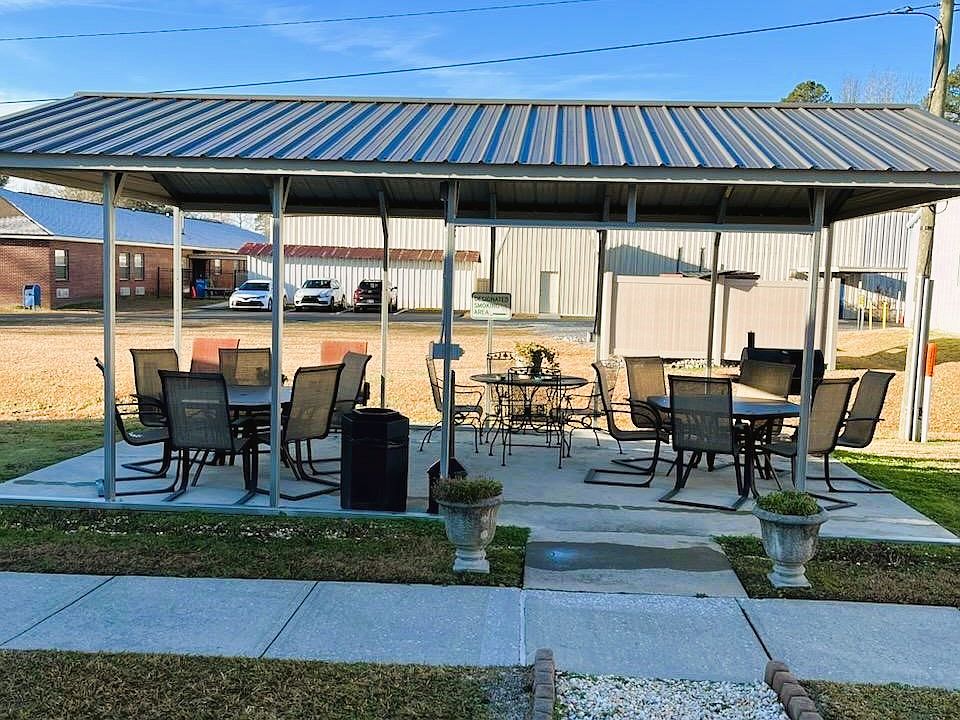 community picnic area with grill