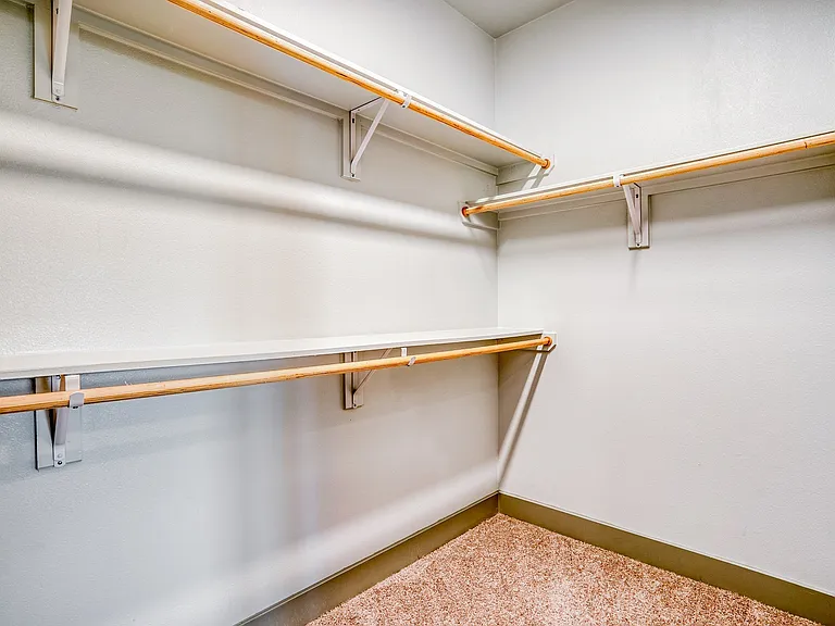 Large walk-in closets in select homes.