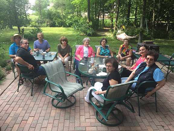 Upper backyard patio